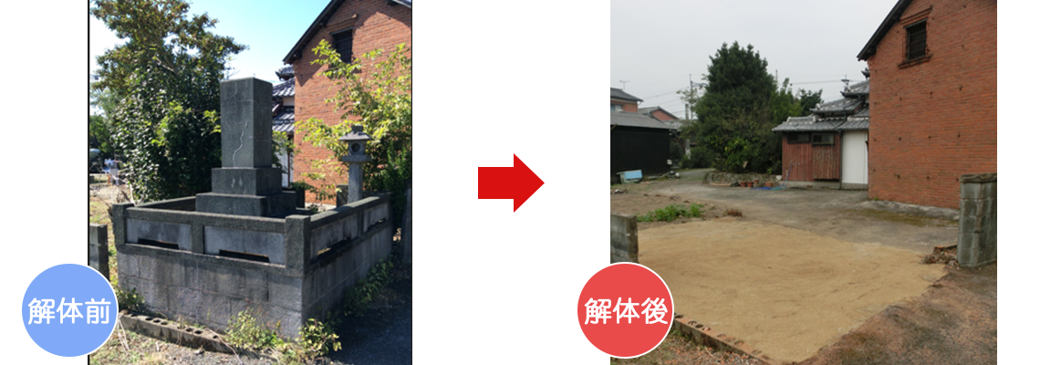 墓じまいの様子画像